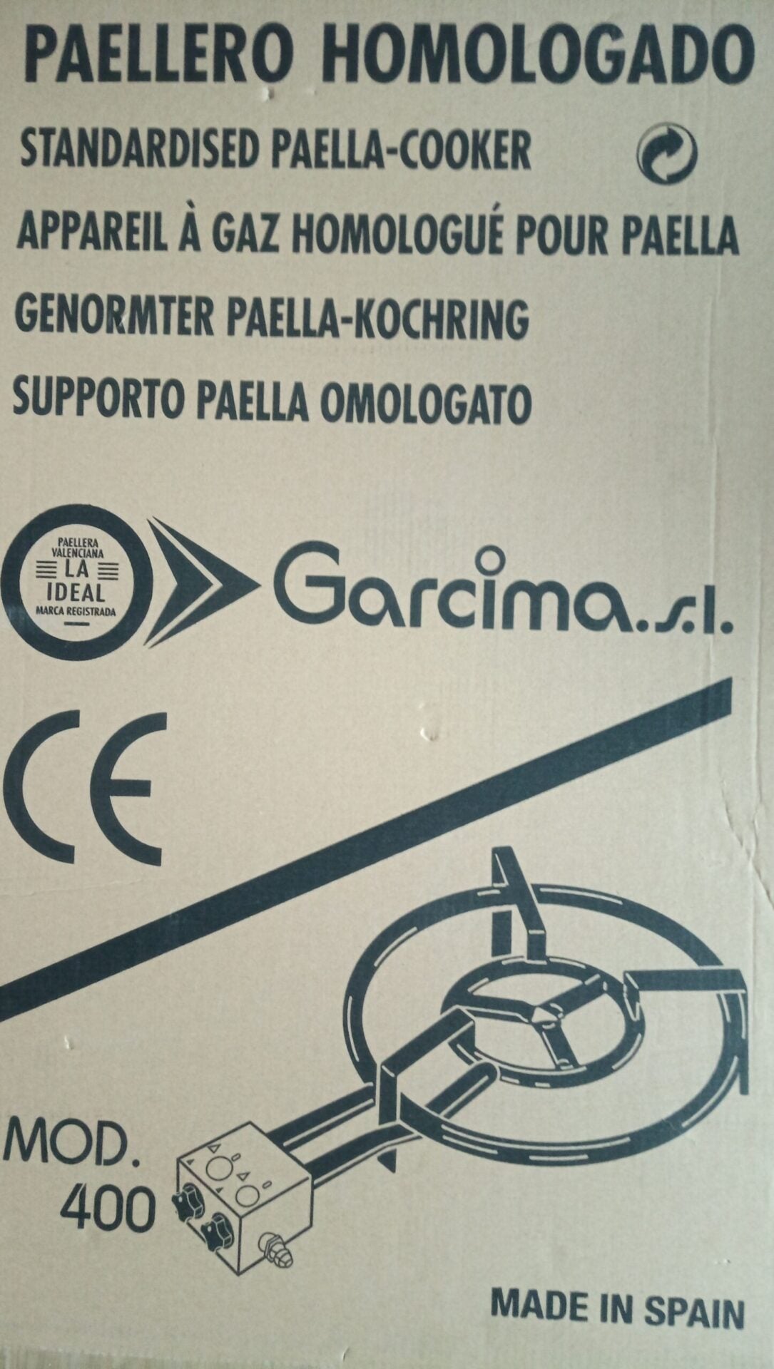 QUEMADOR PAELLERO GARCIMA MOD 400