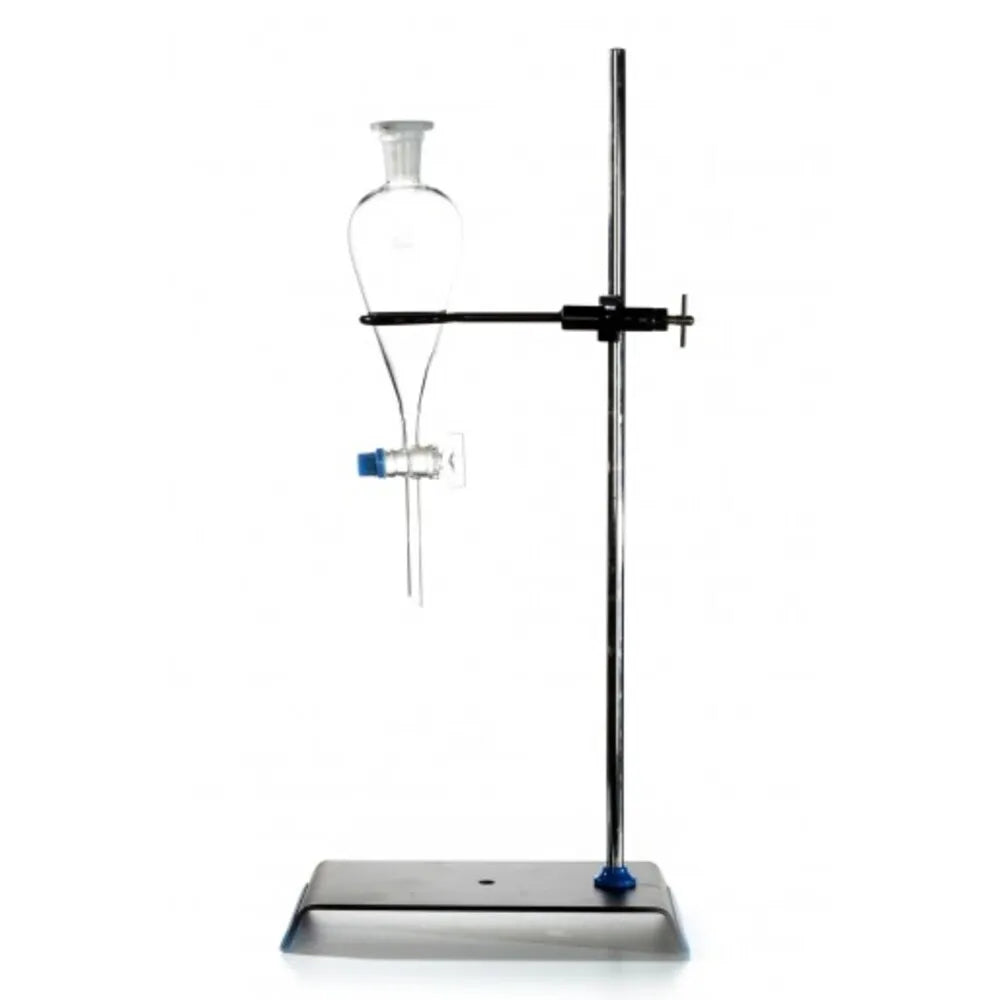 Embudo de decantación con soporte