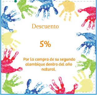 Recuerde que tiene un descuento de un 5% hasta final de a&ntilde;o si compra un segundo alambique