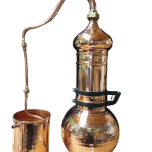 Alambique de columna con bisagra. alkimista