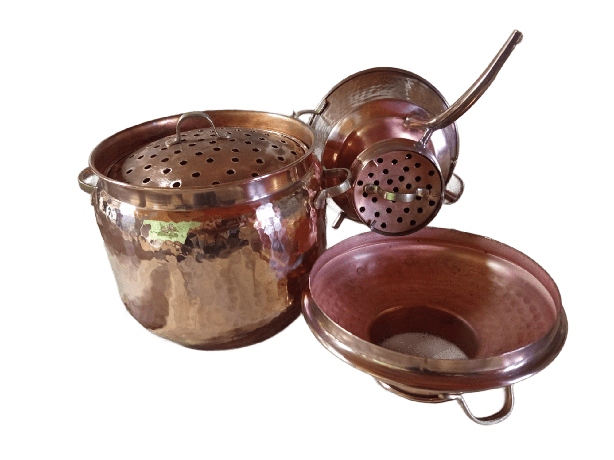 Alquitara en tres piezas. alkimista